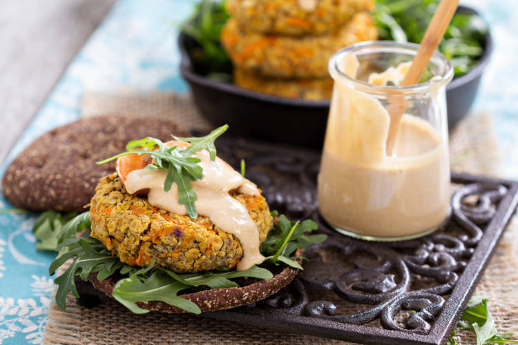 Buckwheat Sweet Potato Burgers - Vegan