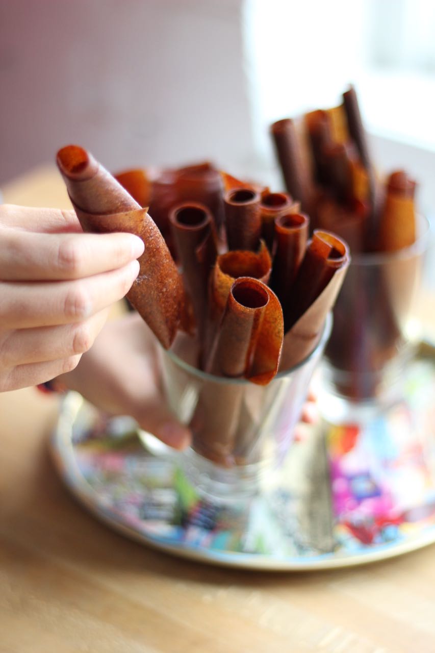 balsamic plum fruit roll ups