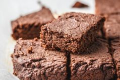 Spicy Sweet Potato Brownies and Warm Vanilla Sesame Milk