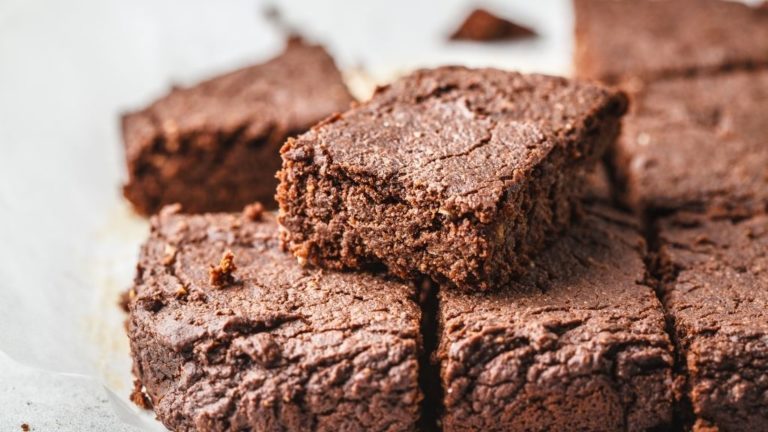 Spicy Sweet Potato Brownies and Warm Vanilla Sesame Milk