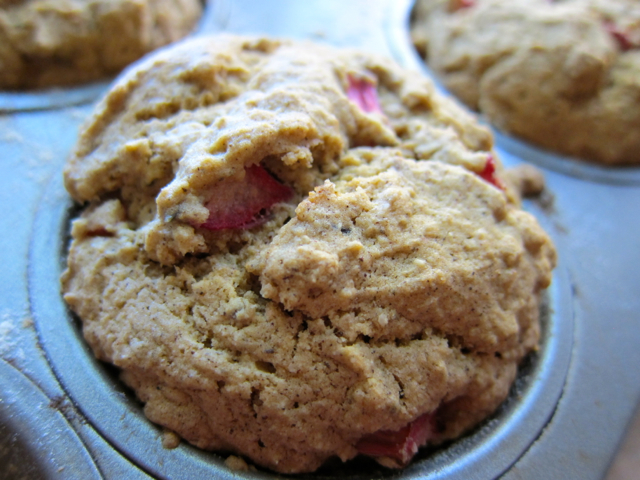 Millet Rhubarb Muffins