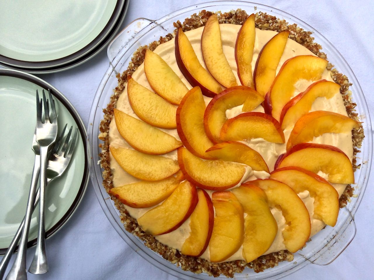 Raw Peach Cream Pie Recipe