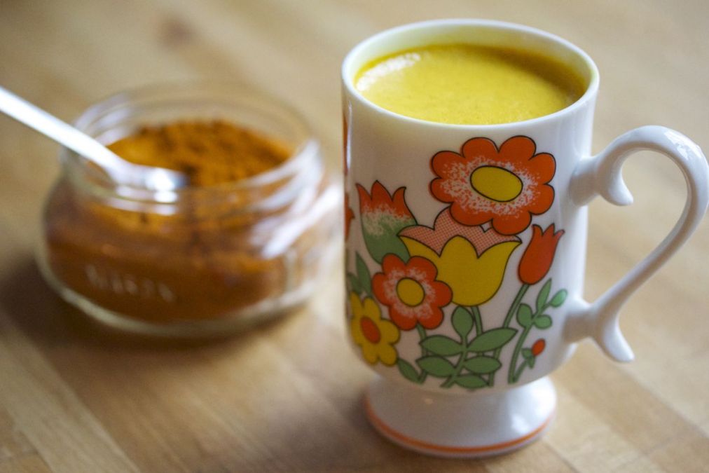 Turmeric Tea Latte with coconut milk