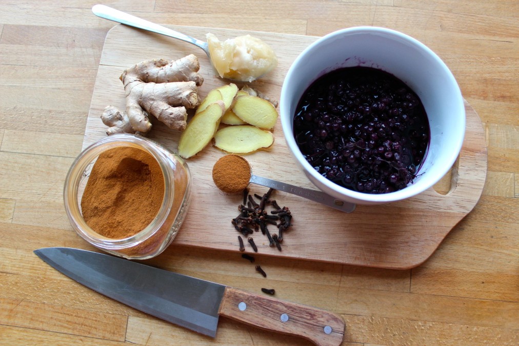 Simple Spiced Elderberry Syrup