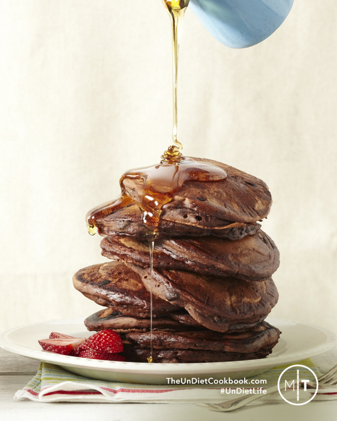 gluten-free chocolate pancakes