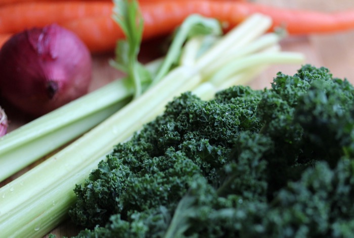 Kale and celery ingredients