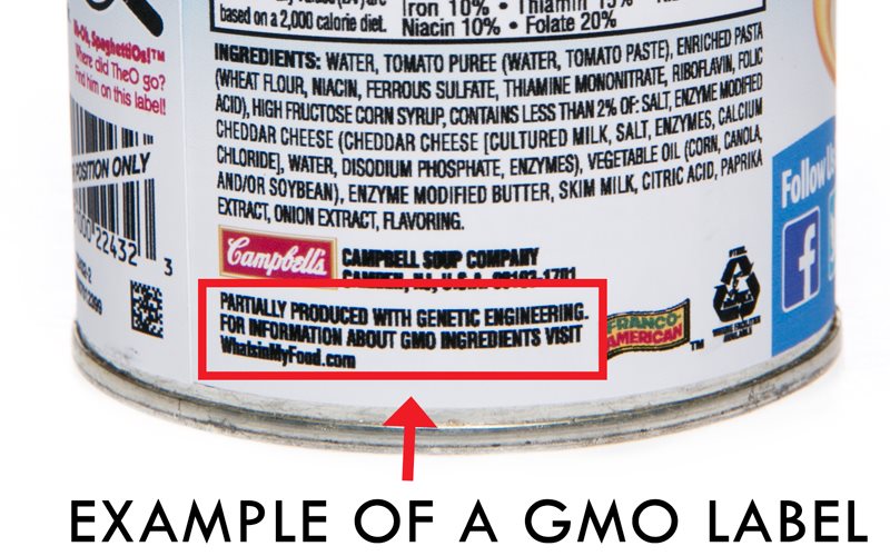 Sample GMO label - how to have a conversation about GMOs