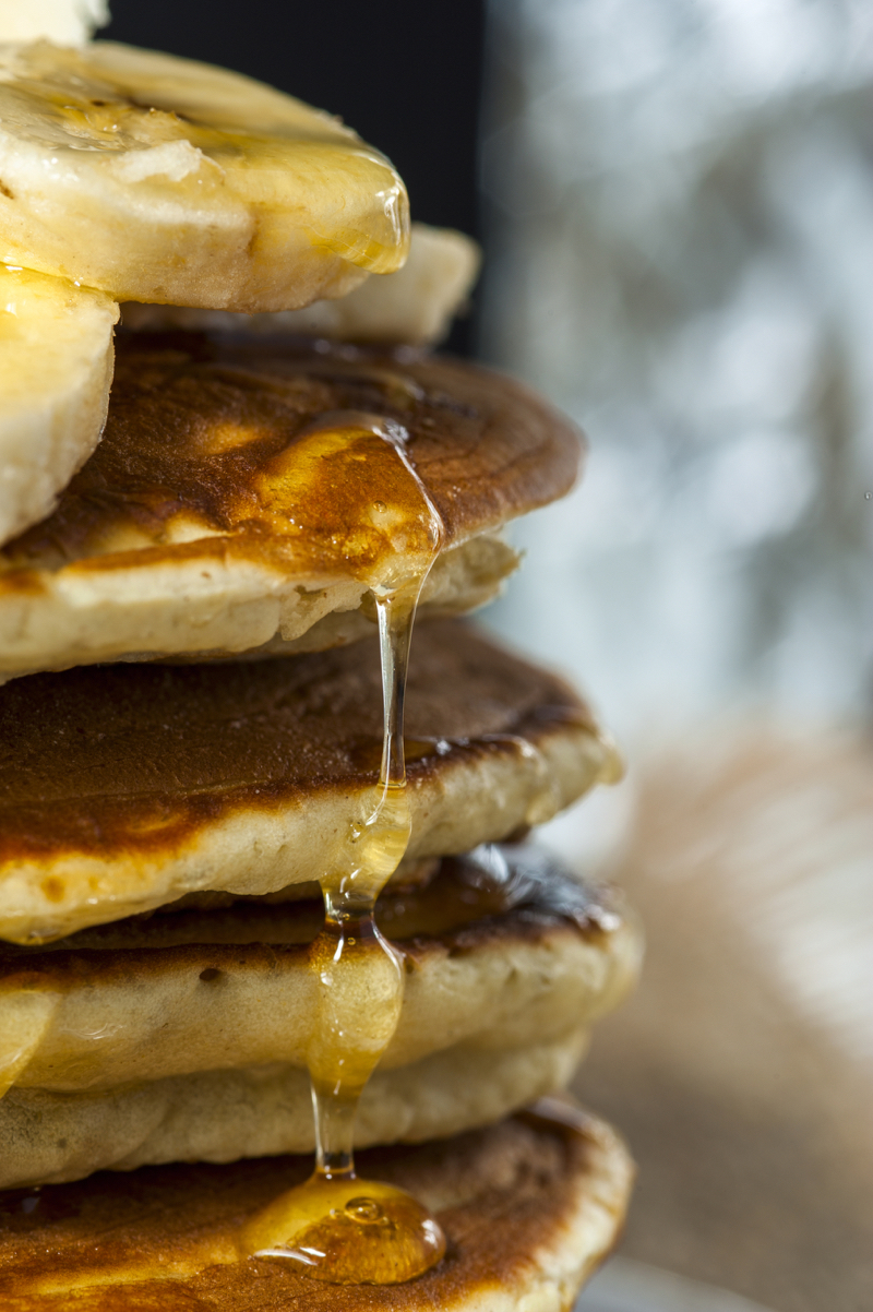 Gluten-free chickpea flour banana pancakes