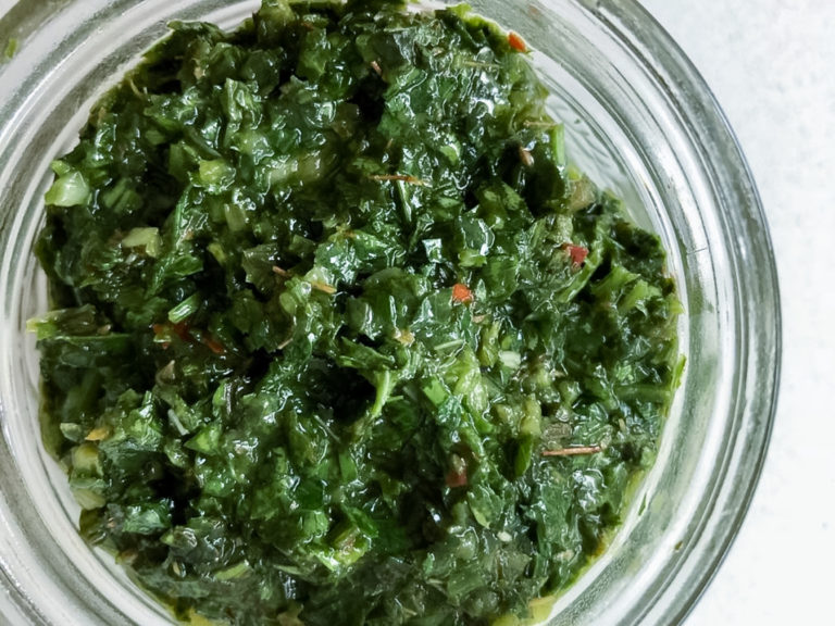 Chimichurri with Parsley, Basil, Cilantro and Oregano