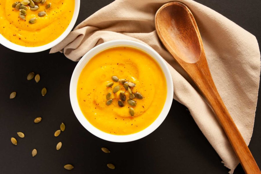 Roasted Butternut Squash and Cauliflower Soup