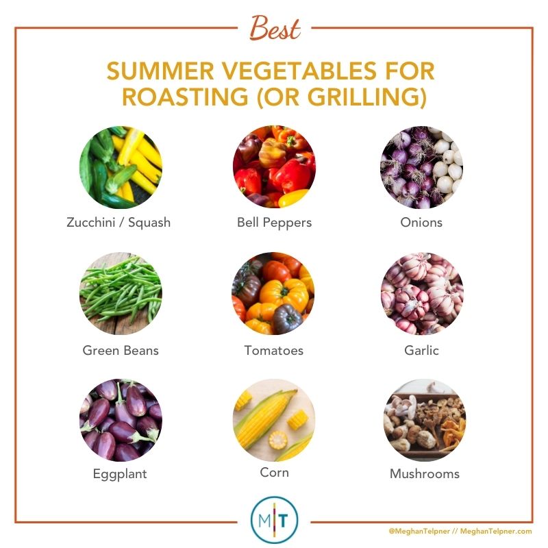 Summer vegetables for roasting (or grilling)