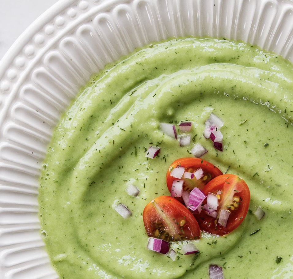 Chilled Avocado Cucumber Soup
