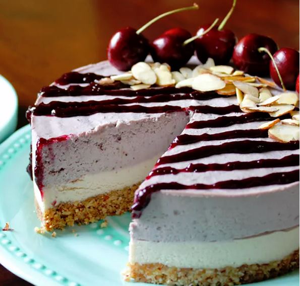 Cherry Almond Dairy-Free Cheesecake