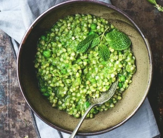 Green Pea Buckwheat Risotto - Gluten-Free Dinner Recipes