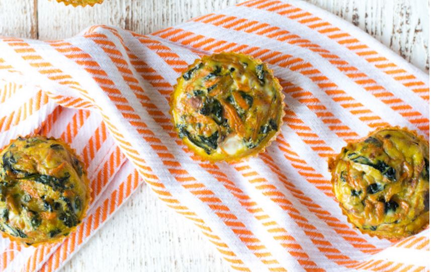 Kale + Sweet Potato Egg Cups - Bite Sized Snacks