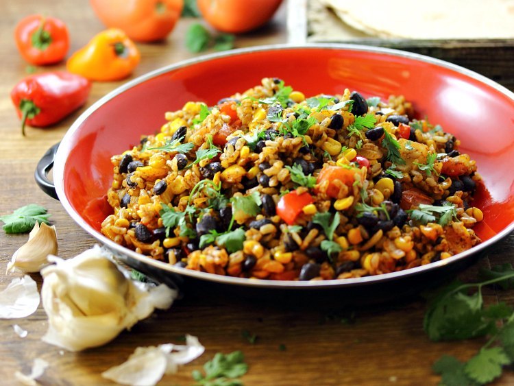 Mexican Fried Brown Rice