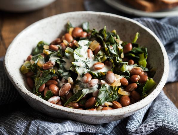 Gluten-Free Dinner Recipes - Stewed Beans and Greens