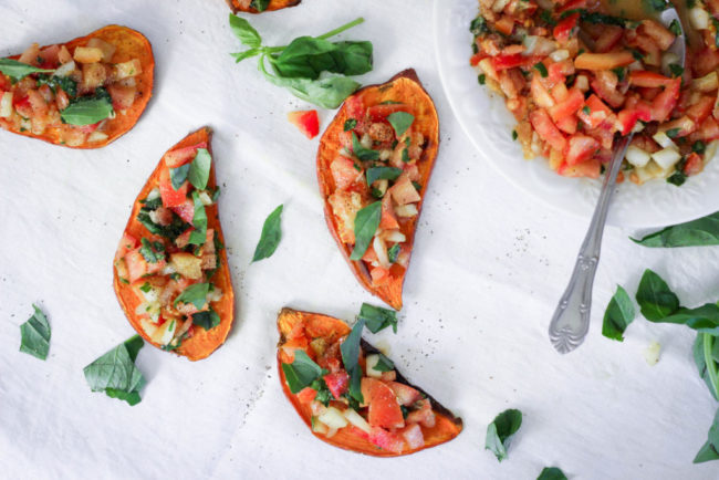 Bite-Sized Snacks: Bruschetta Sweet Potato Toast 