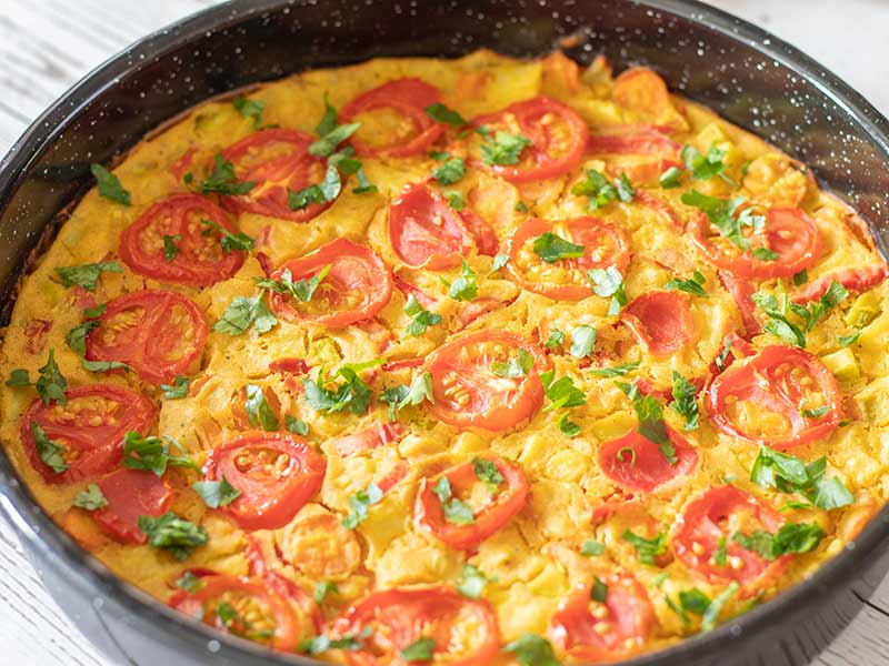 savory vegan breakfast frittata