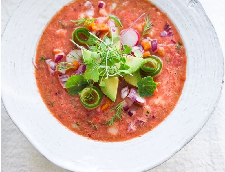 Watermelon gazpacho