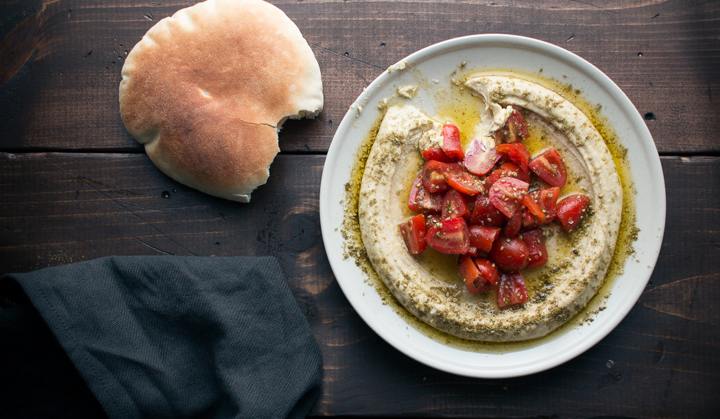 Za'atar Tomatoes with Hummus - Cooling Summer Recipes