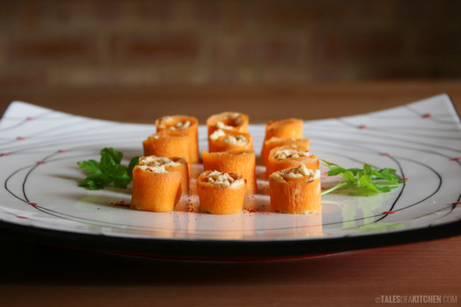 Carrot + Hummus Rolls: Bite-Sized Snacks